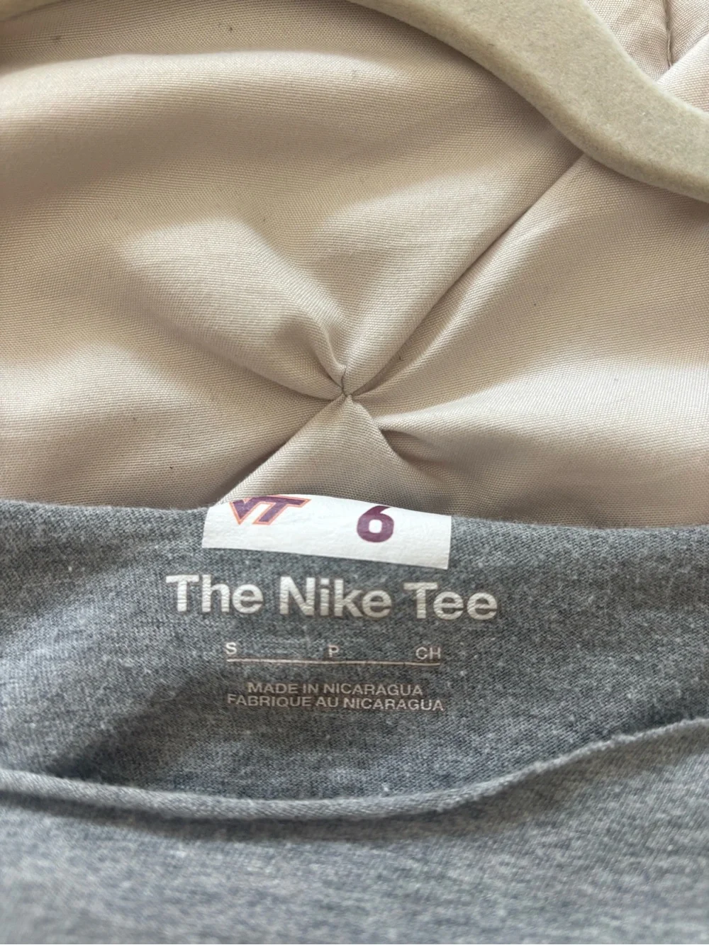 Nike Gray Tee with Maroon VT Accent